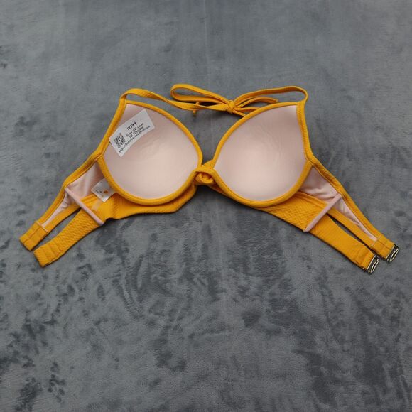 Shade and Shore Swim Wear Bra Womens 36 C Yellow Underwire Halter Bikini Top - Picture 16 of 16